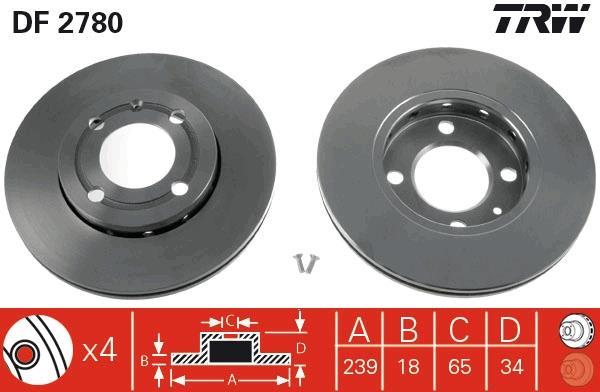 Disques de frein TRW ref. DF2780