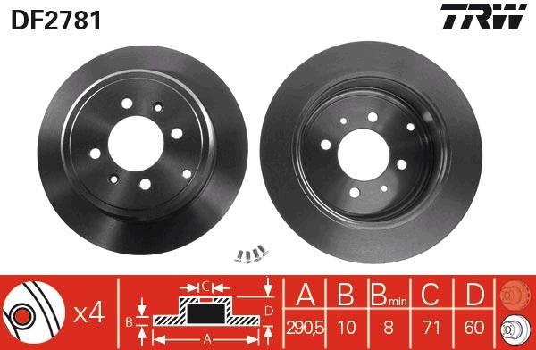 Disques de frein TRW DF2781
