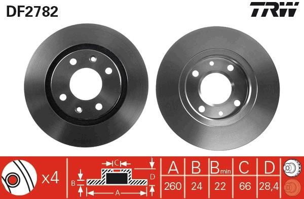 Disques de frein TRW ref. DF2782