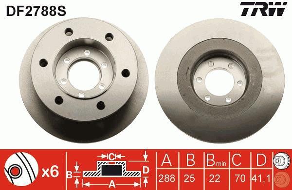 Disques de frein TRW DF2788S