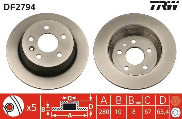 Disques de frein TRW ref. DF2794