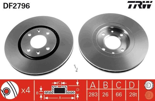 Disques de frein TRW DF2796