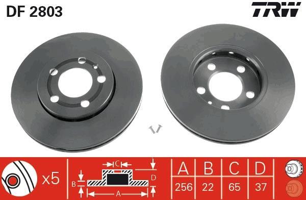 Disques de frein TRW ref. DF2803