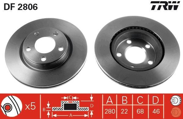 Disques de frein TRW ref. DF2806