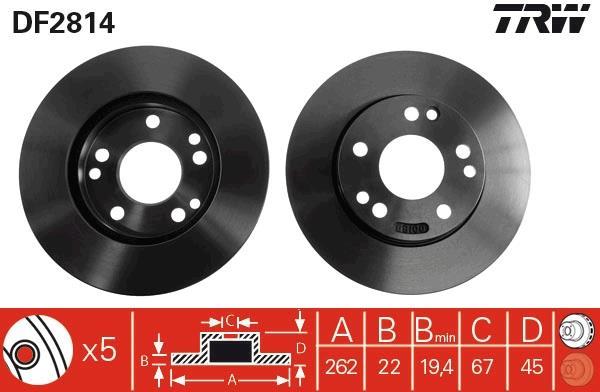 Disques de frein TRW ref. DF2814