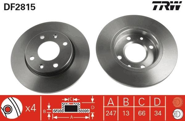 Disques de frein TRW ref. DF2815