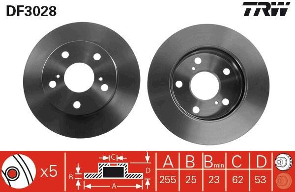 Disques de frein TRW ref. DF3028