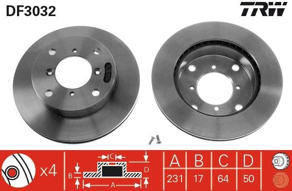 Disques de frein TRW ref. DF3032