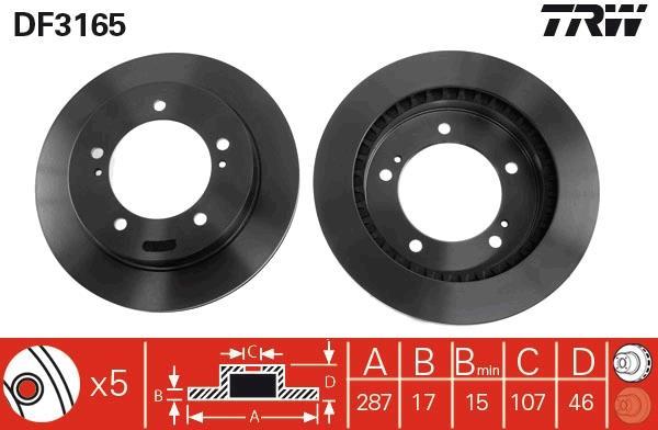 Disques de frein TRW ref. DF3165