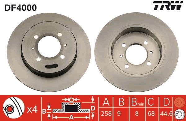 Disques de frein TRW ref. DF4000