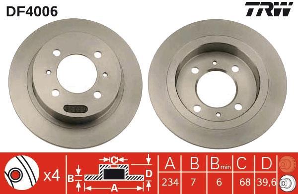 Disques de frein TRW ref. DF4006