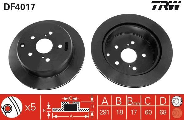 Disques de frein TRW ref. DF4017