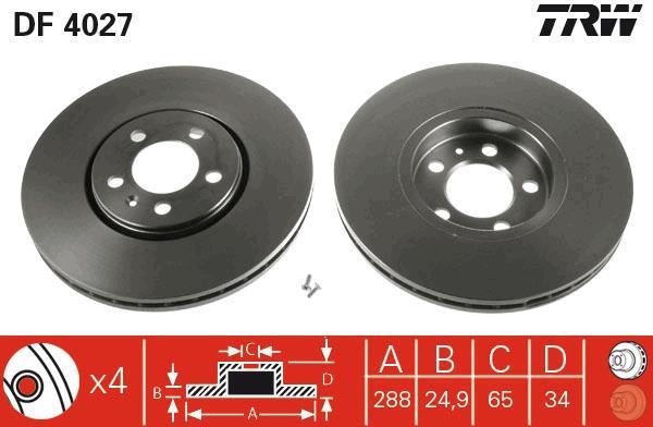 Disques de frein TRW ref. DF4027