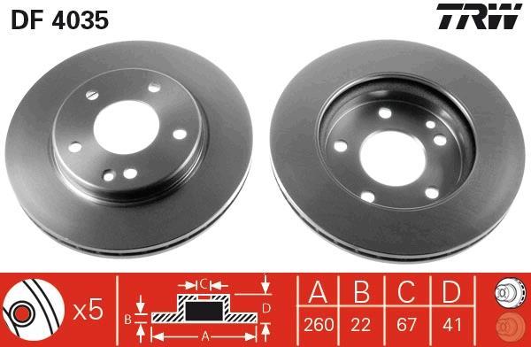 Disques de frein TRW DF4035