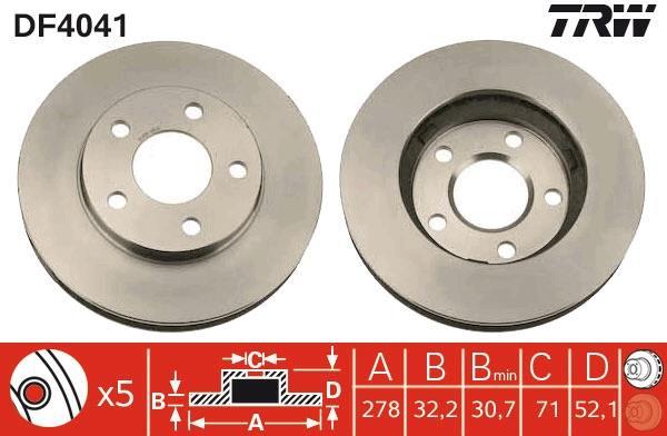 Disques de frein TRW ref. DF4041