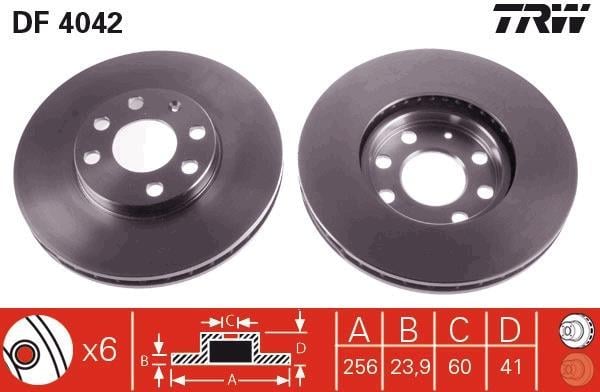 Disques de frein TRW DF4042
