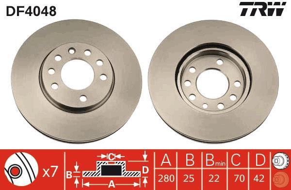 Disques de frein TRW ref. DF4048