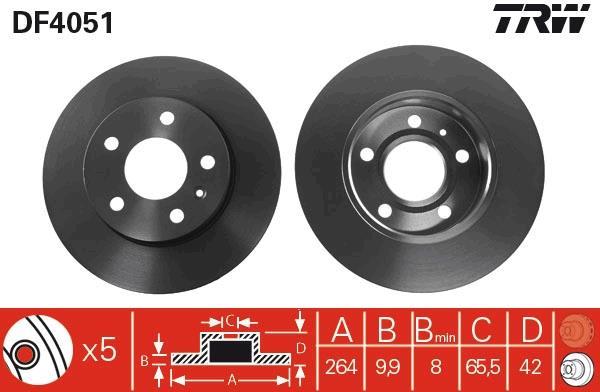 Disques de frein TRW ref. DF4051