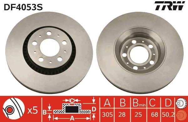 Disques de frein TRW DF4053S