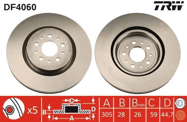 Disques de frein TRW DF4060