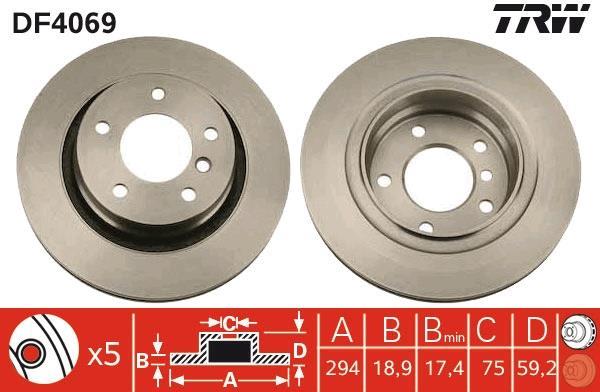 Disques de frein TRW ref. DF4069