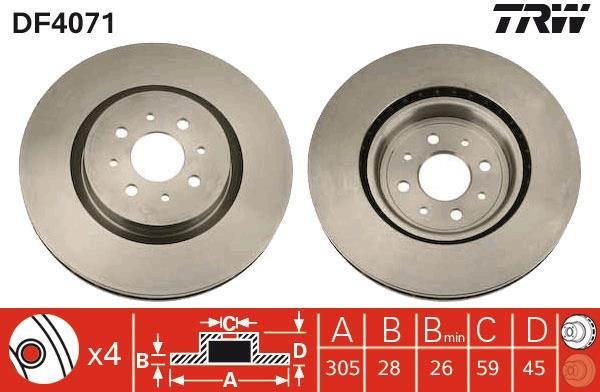 Disques de frein TRW DF4071