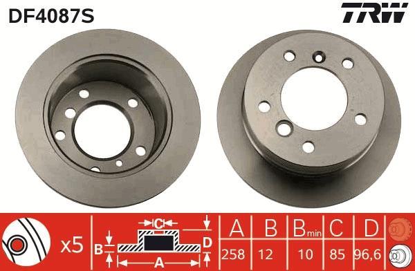 Disques de frein TRW ref. DF4087S