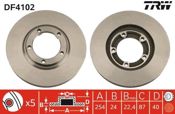 Disques de frein TRW ref. DF4102