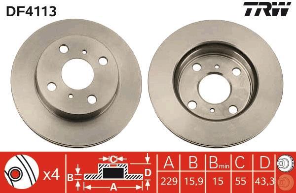 Disques de frein TRW DF4113