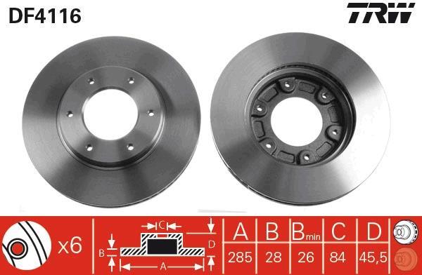 Disques de frein TRW ref. DF4116