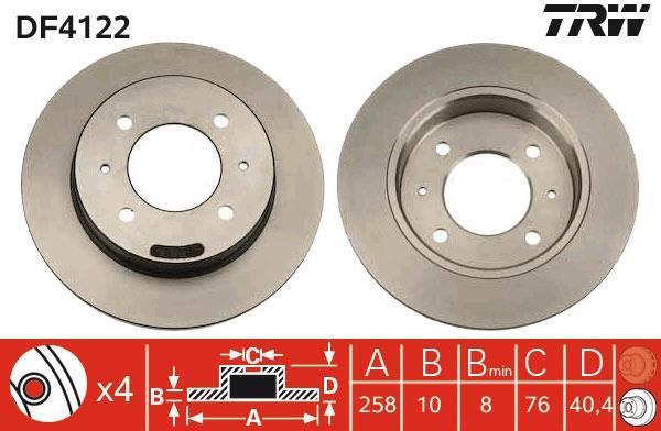 Disques de frein TRW ref. DF4122