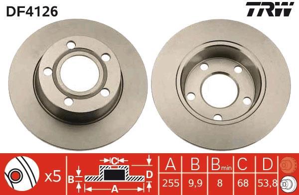 Disques de frein TRW ref. DF4126