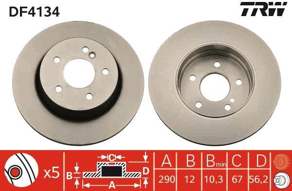 Disques de frein TRW ref. DF4134