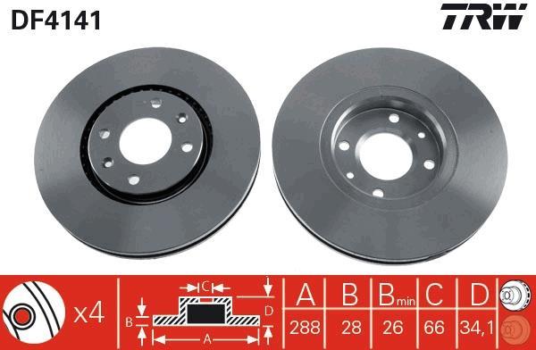 Disques de frein TRW DF4141