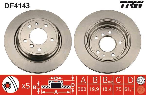 Disques de frein TRW ref. DF4143