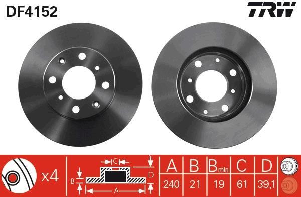 Disques de frein TRW ref. DF4152