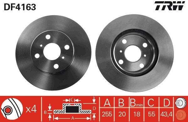Discos de freno TRW ref. DF4163