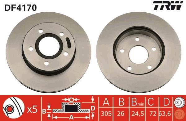 Disques de frein TRW DF4170