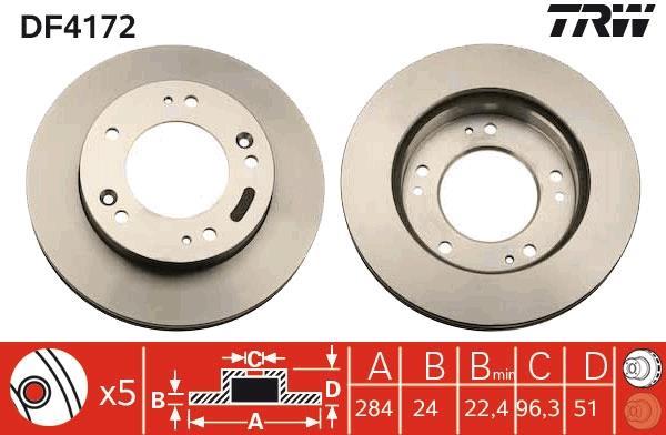 Disques de frein TRW ref. DF4172