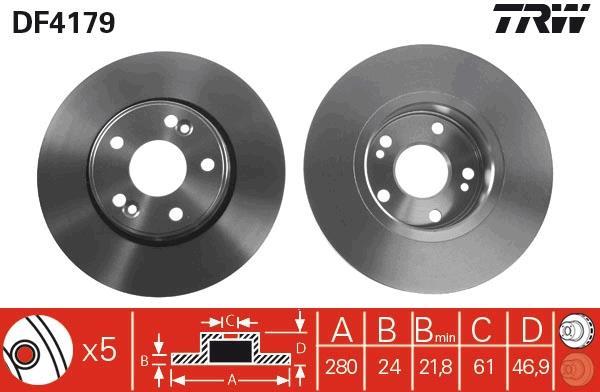 Disques de frein TRW ref. DF4179