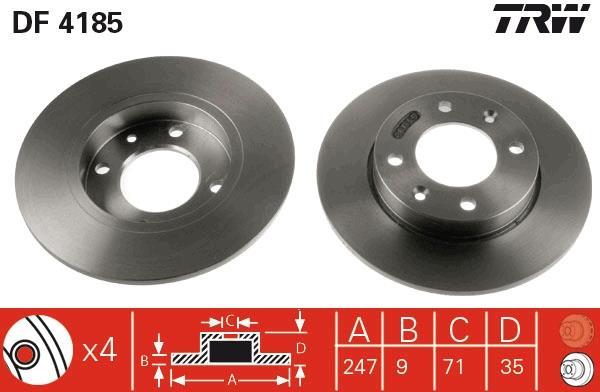 Disques de frein TRW ref. DF4185