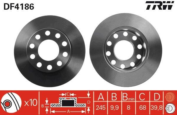 Disques de frein TRW ref. DF4186