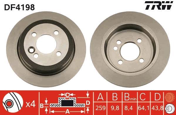 Discos de freno TRW ref. DF4198