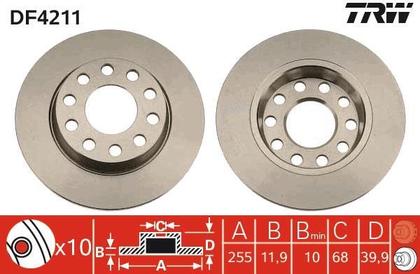 Disques de frein TRW DF4211