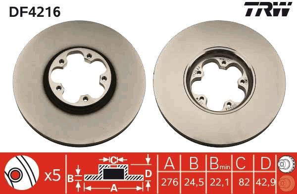 Disques de frein TRW ref. DF4216