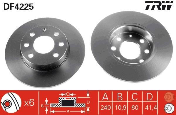 Disques de frein TRW ref. DF4225