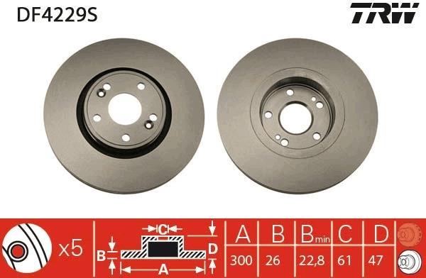 Disques de frein TRW ref. DF4229S