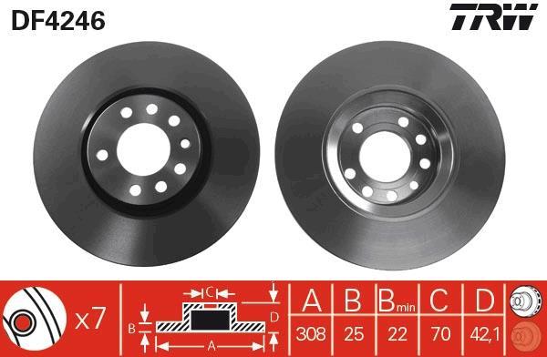 Disques de frein TRW ref. DF4246