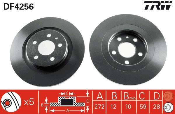 Disques de frein TRW ref. DF4256