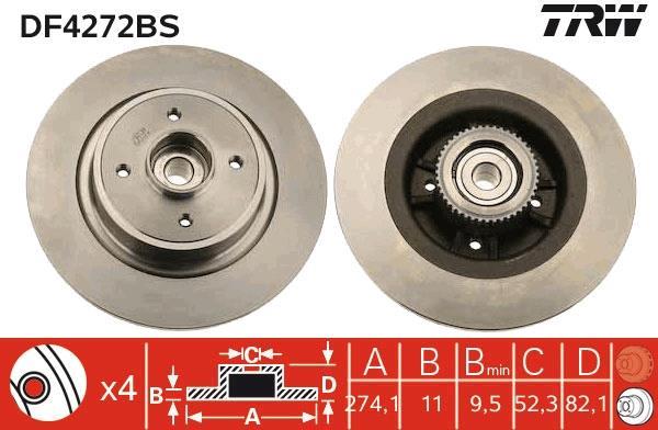 Disques de frein TRW DF4272BS